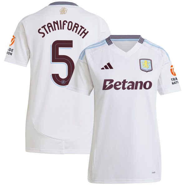 aston villa adidas away shirt 2024-25 – womens with staniforth 5 cup printing Collection | Aston Villa Fan Shop