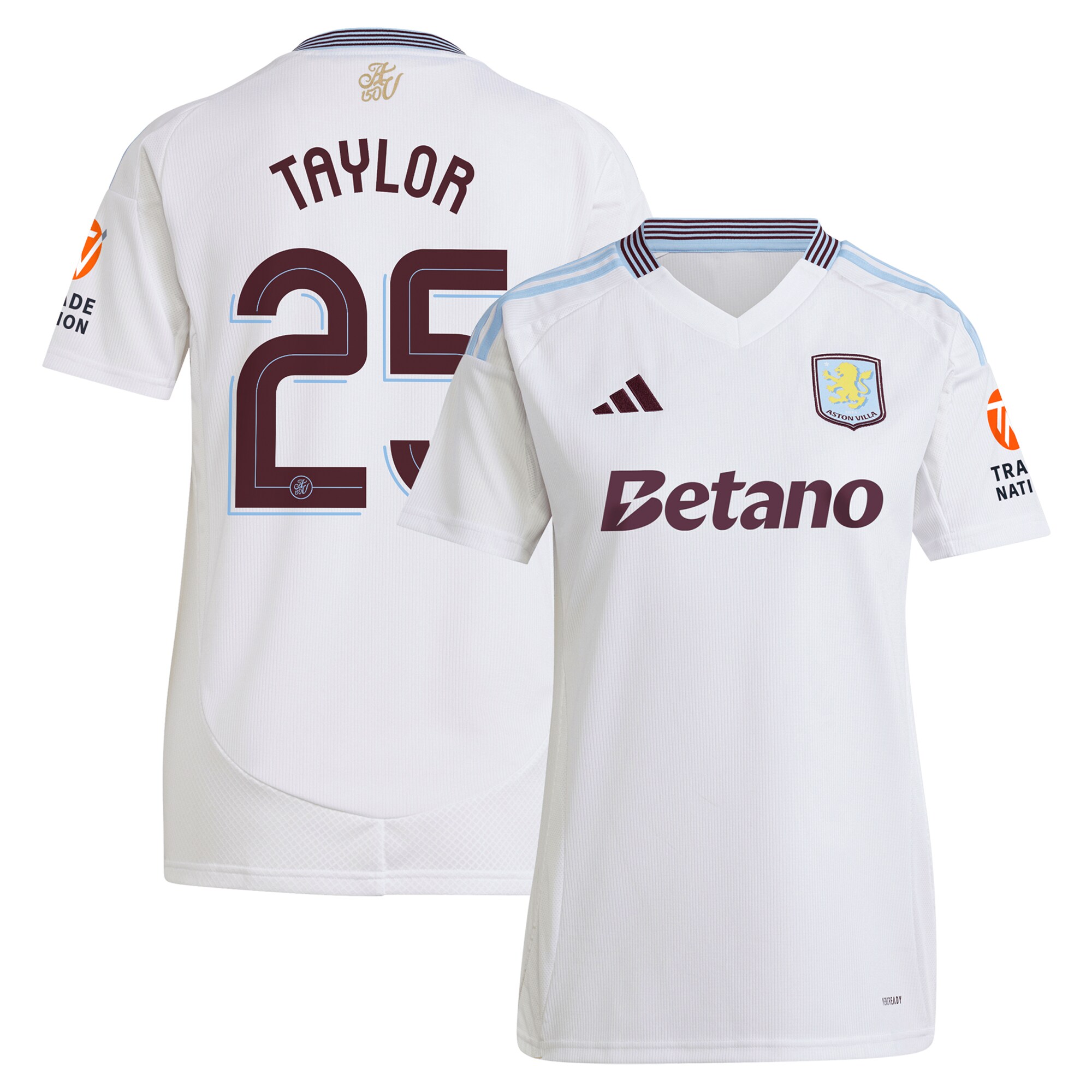 aston villa adidas away shirt 2024-25 – womens with taylor 25 cup printing Collection | Aston Villa Fan Shop