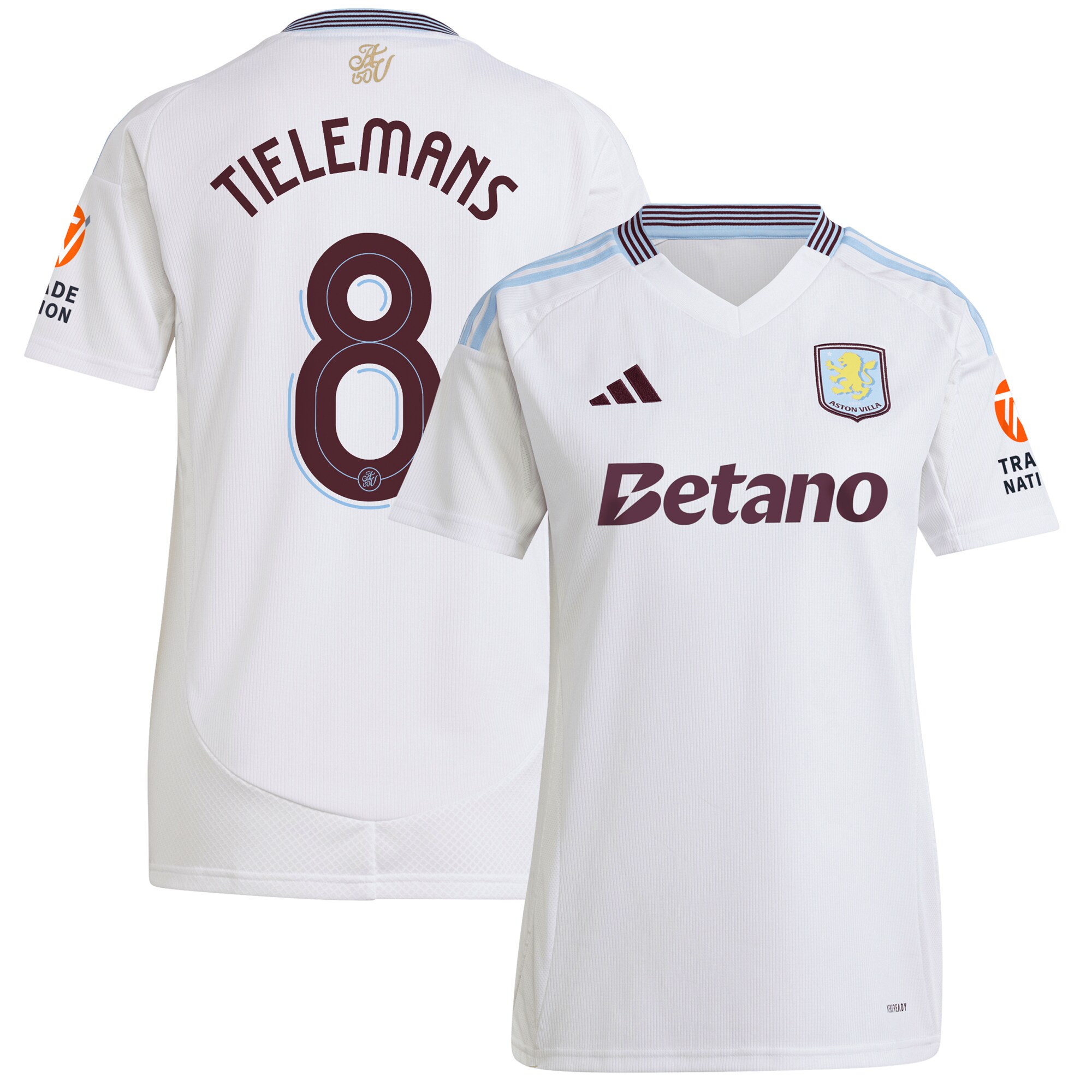 aston villa adidas away shirt 2024-25 – womens with tielemans 8 cup printing Collection | Aston Villa Fan Shop