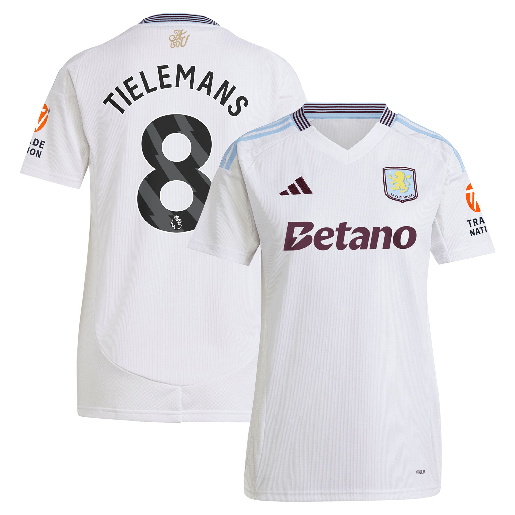 aston villa adidas away shirt 2024-25 – womens with tielemans 8 printing Collection | Aston Villa Fan Shop