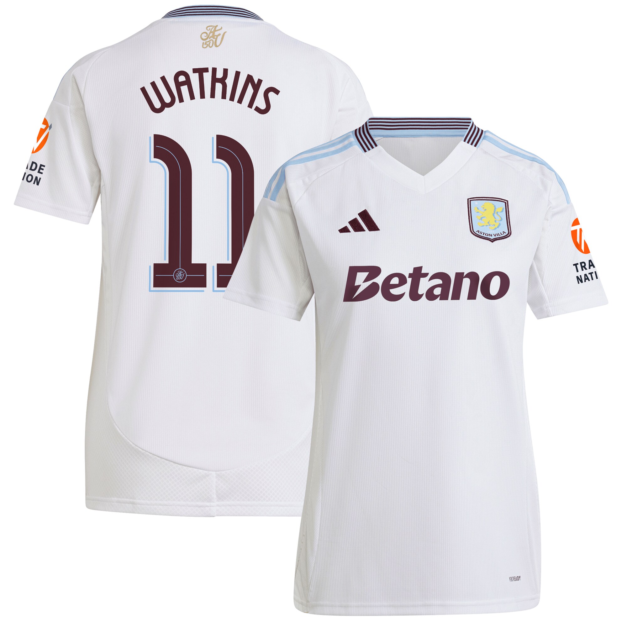 aston villa adidas away shirt 2024-25 – womens with watkins 11 cup printing Collection | Aston Villa Fan Shop