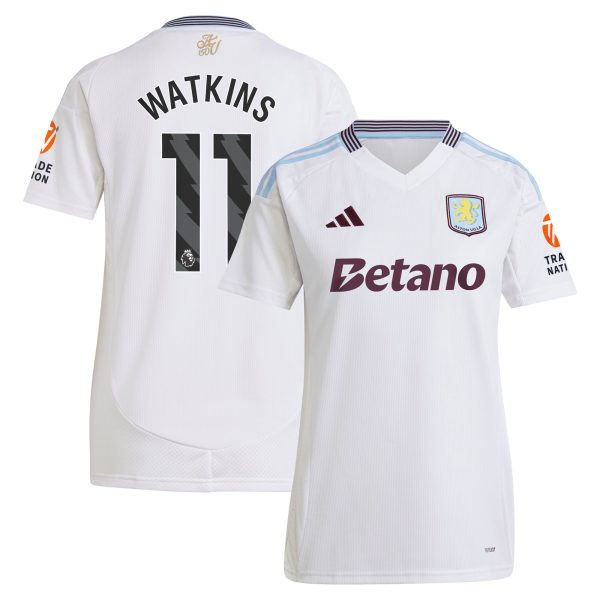 aston villa adidas away shirt 2024-25 – womens with watkins 11 printing Collection | Aston Villa Fan Shop