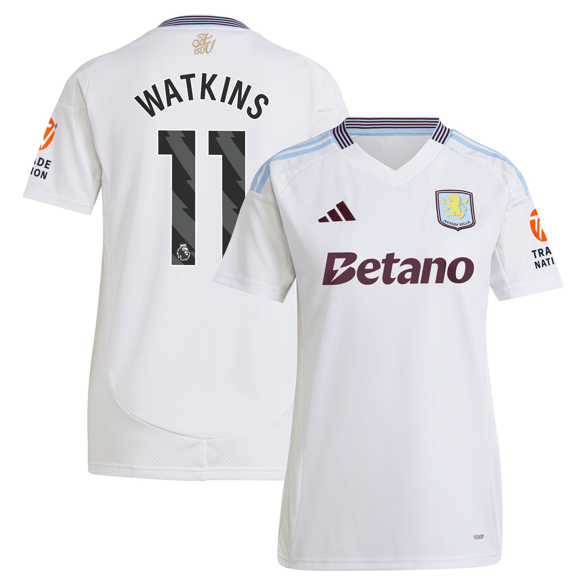 aston villa adidas away shirt 2024-25 – womens with watkins 11 printing Collection | Aston Villa Fan Shop