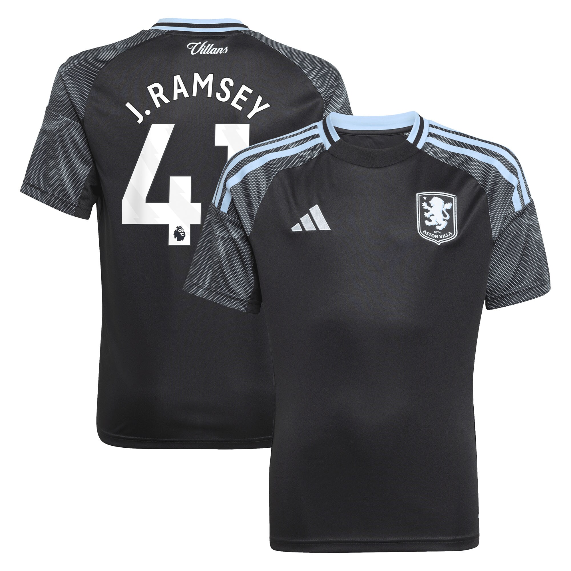 aston villa adidas away shirt 2025-26 – kids with j. ramsey 41 printing Collection | Aston Villa Fan Shop