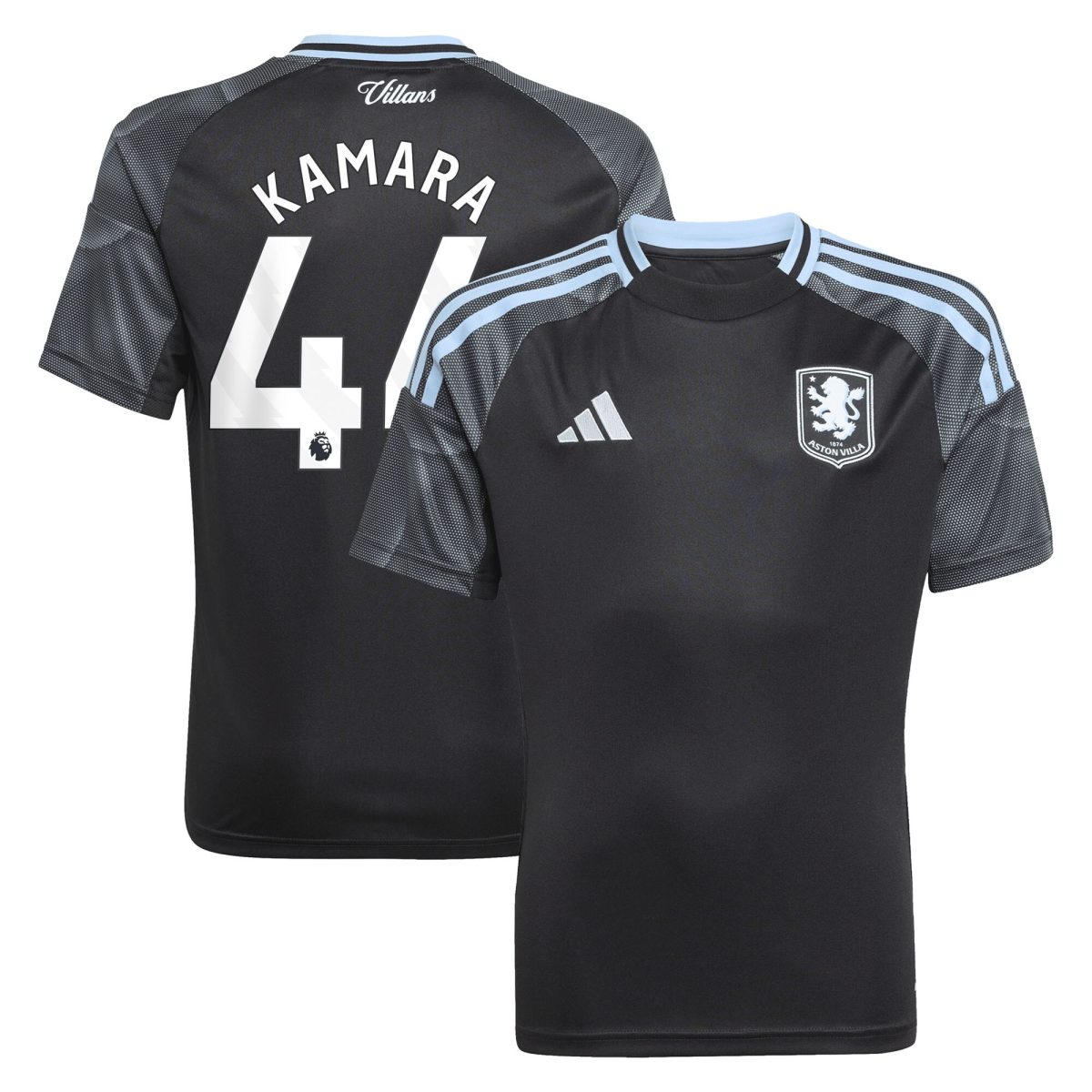 aston villa adidas away shirt 2025-26 – kids with kamara 44 printing Collection | Aston Villa Fan Shop