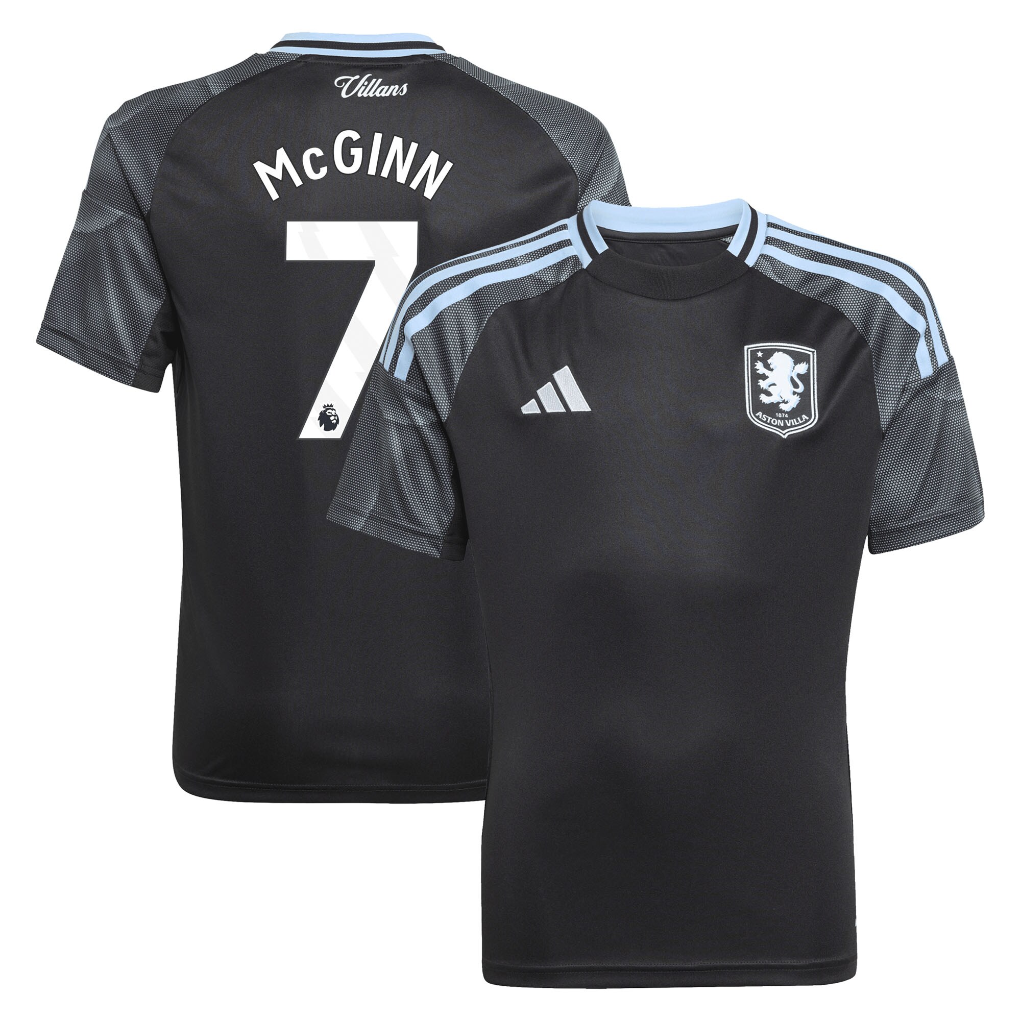 aston villa adidas away shirt 2025-26 – kids with mcginn 7 printing Collection | Aston Villa Fan Shop
