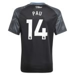 aston villa adidas away shirt 2025-26 – kids with pau 14 printing Collection | Aston Villa Fan Shop