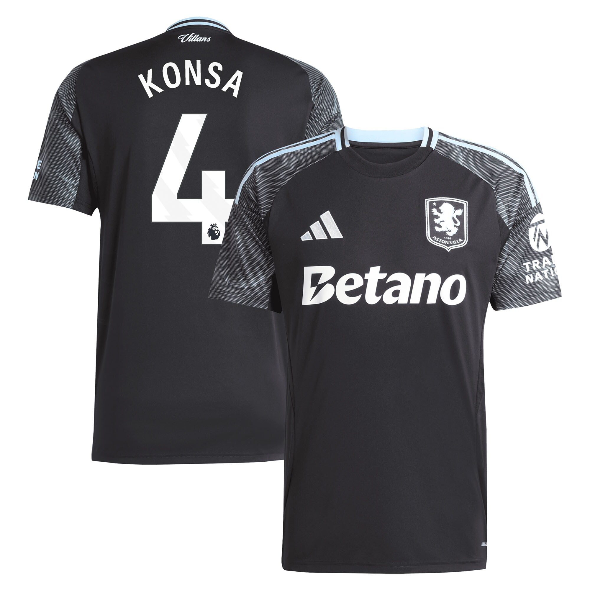aston villa adidas away shirt 2025-26 with konsa 4 printing Collection | Aston Villa Fan Shop