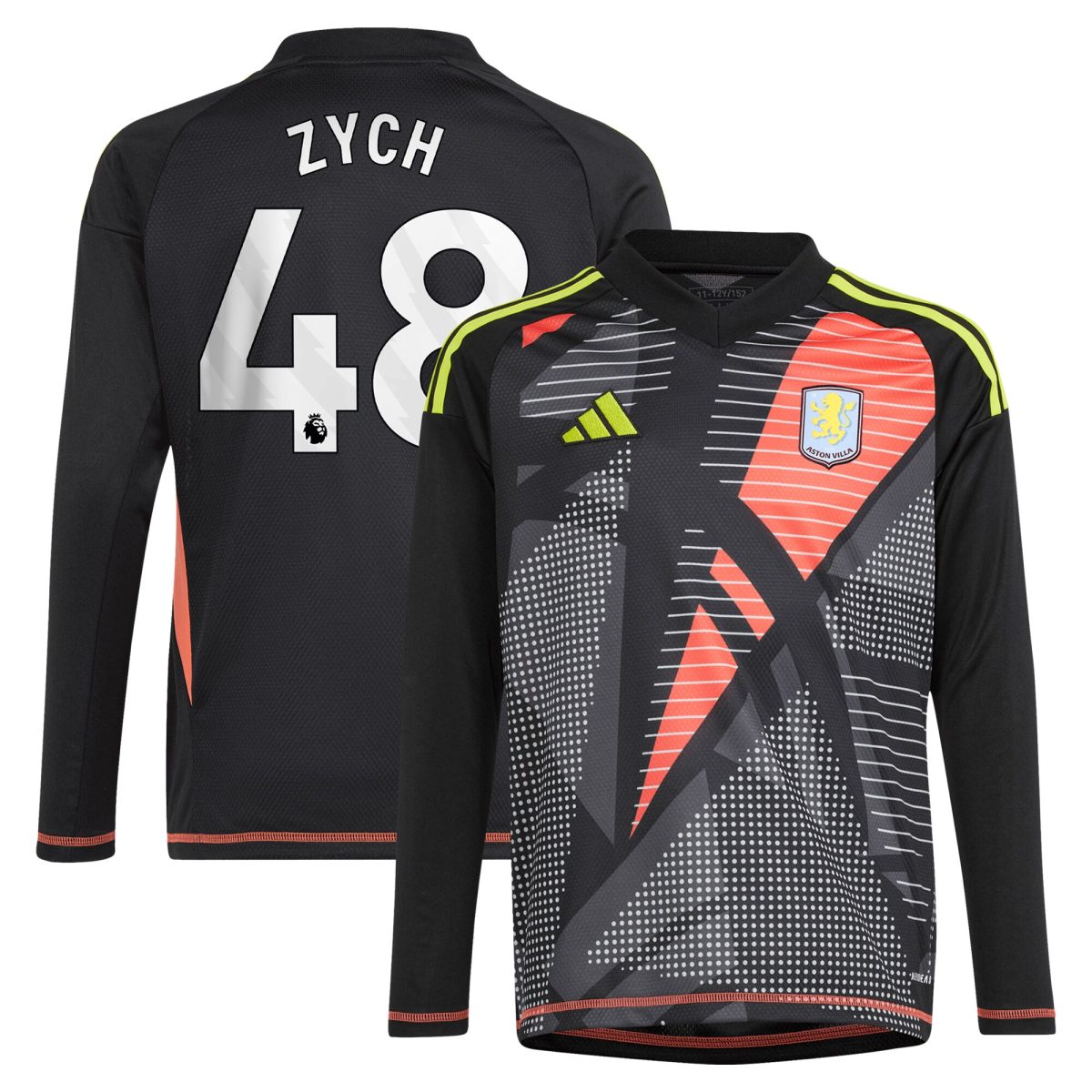 aston villa adidas goalkeeper shirt 2024-25 – long sleeve – kids with zych 48 printing – 202153091 Collection | Aston Villa Fan Shop