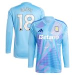 aston villa adidas goalkeeper shirt 2024-25 – long sleeve with gauci 18 printing – 202030982 Collection | Aston Villa Fan Shop