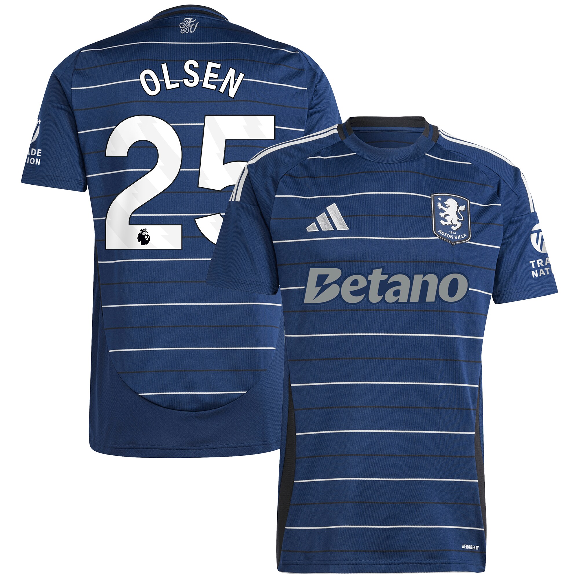 aston villa adidas goalkeeper shirt 2024-25 – long sleeve with olsen 25 printing – 202030975 Collection | Aston Villa Fan Shop