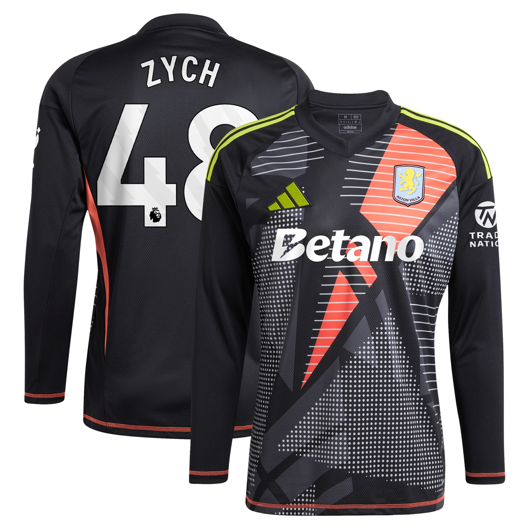 aston villa adidas goalkeeper shirt 2024-25 – long sleeve with zych 48 printing – 202153090 Collection | Aston Villa Fan Shop