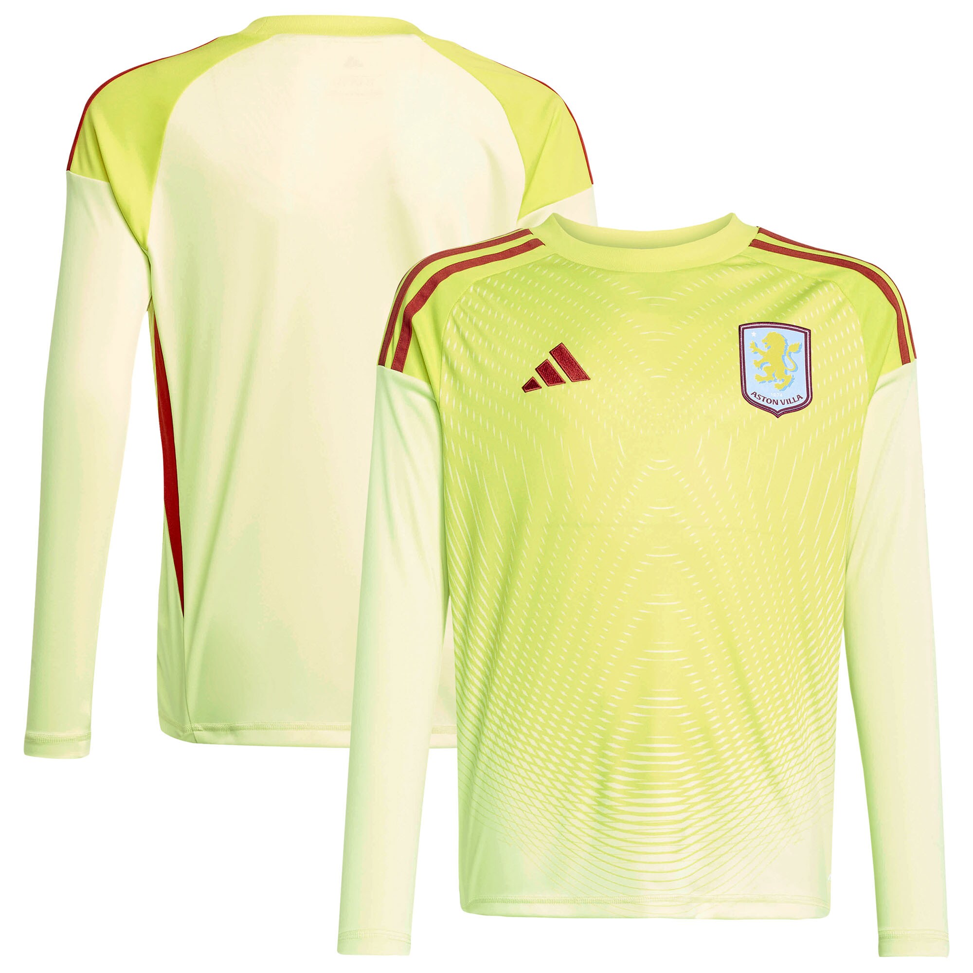 aston villa adidas goalkeeper shirt 2025-26 – long sleeve – kids with custom printing Collection | Aston Villa Fan Shop