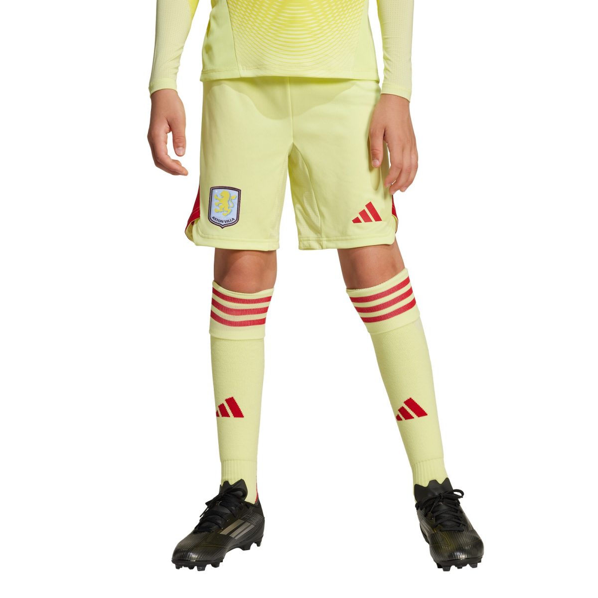 aston villa adidas goalkeeper shorts 2025-26 – kids with custom printing Collection | Aston Villa Fan Shop