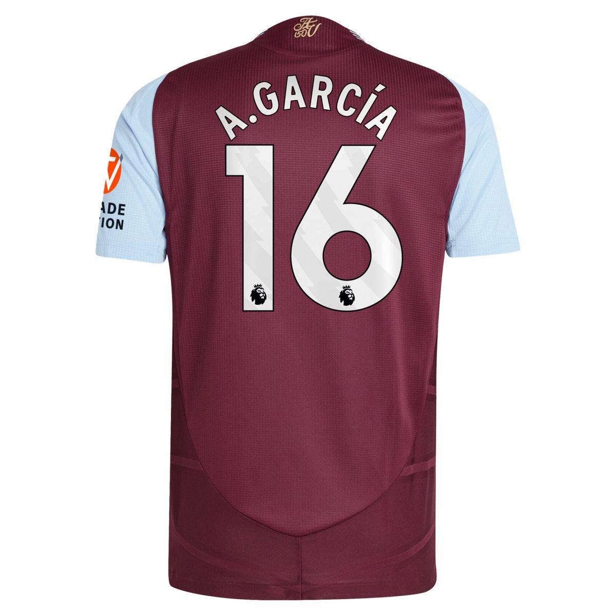 aston villa adidas home authentic shirt 2024-25 with a.garcía 16 printing Collection | Aston Villa Fan Shop
