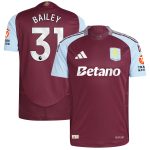aston villa adidas home authentic shirt 2024-25 with bailey 31 printing Collection | Aston Villa Fan Shop