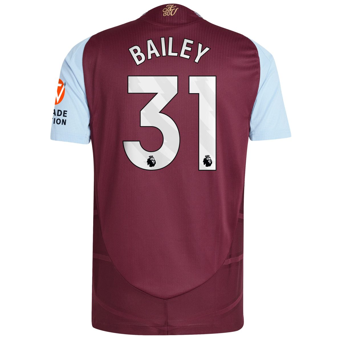 aston villa adidas home authentic shirt 2024-25 with bailey 31 printing Collection | Aston Villa Fan Shop