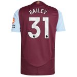 aston villa adidas home authentic shirt 2024-25 with bailey 31 printing Collection | Aston Villa Fan Shop