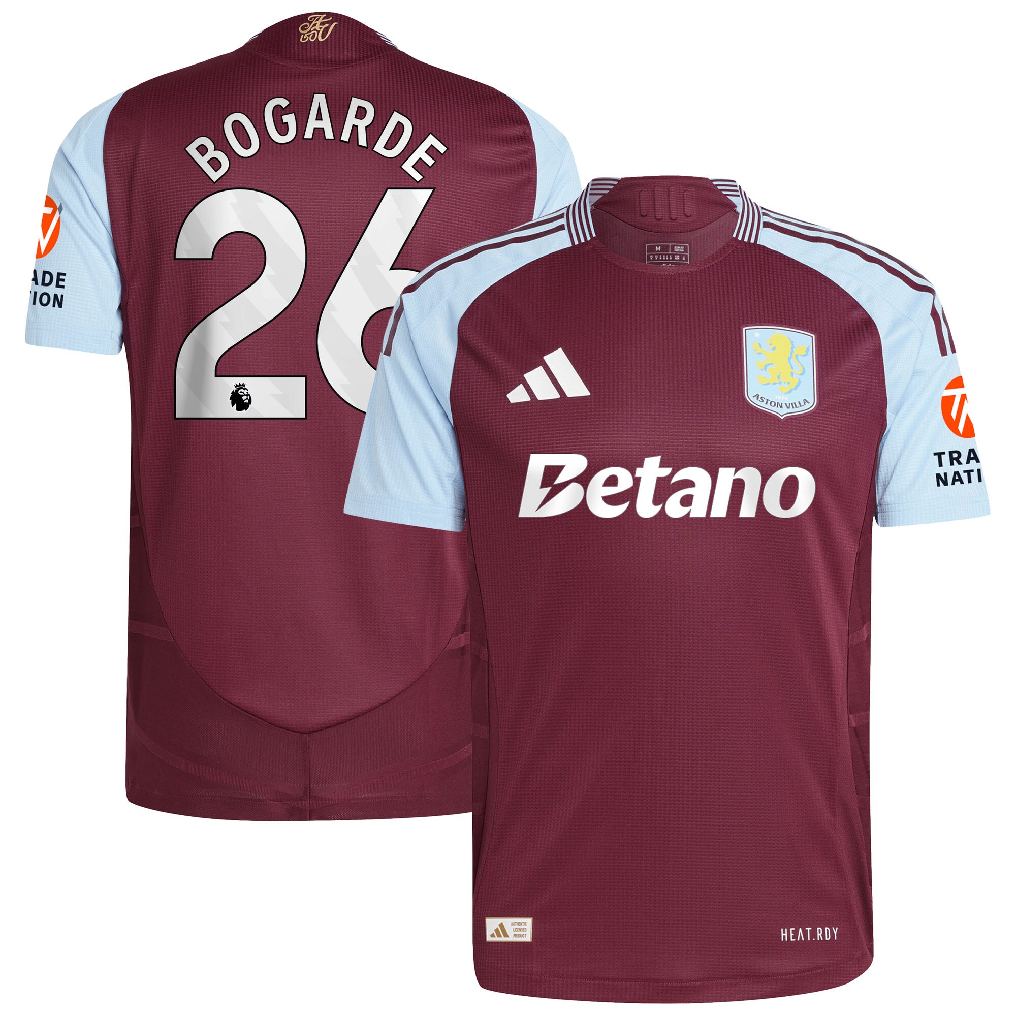 aston villa adidas home authentic shirt 2024-25 with bogarde 26 printing Collection | Aston Villa Fan Shop
