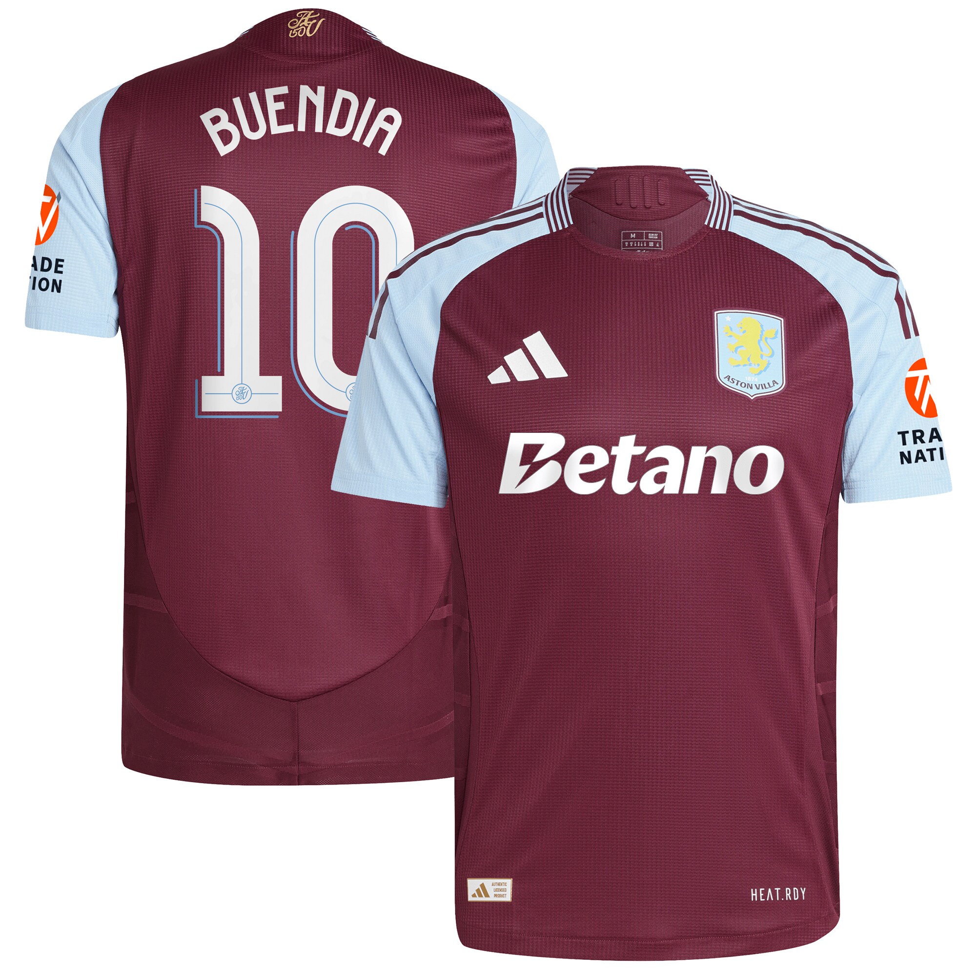 aston villa adidas home authentic shirt 2024-25 with buendia 10 cup printing Collection | Aston Villa Fan Shop