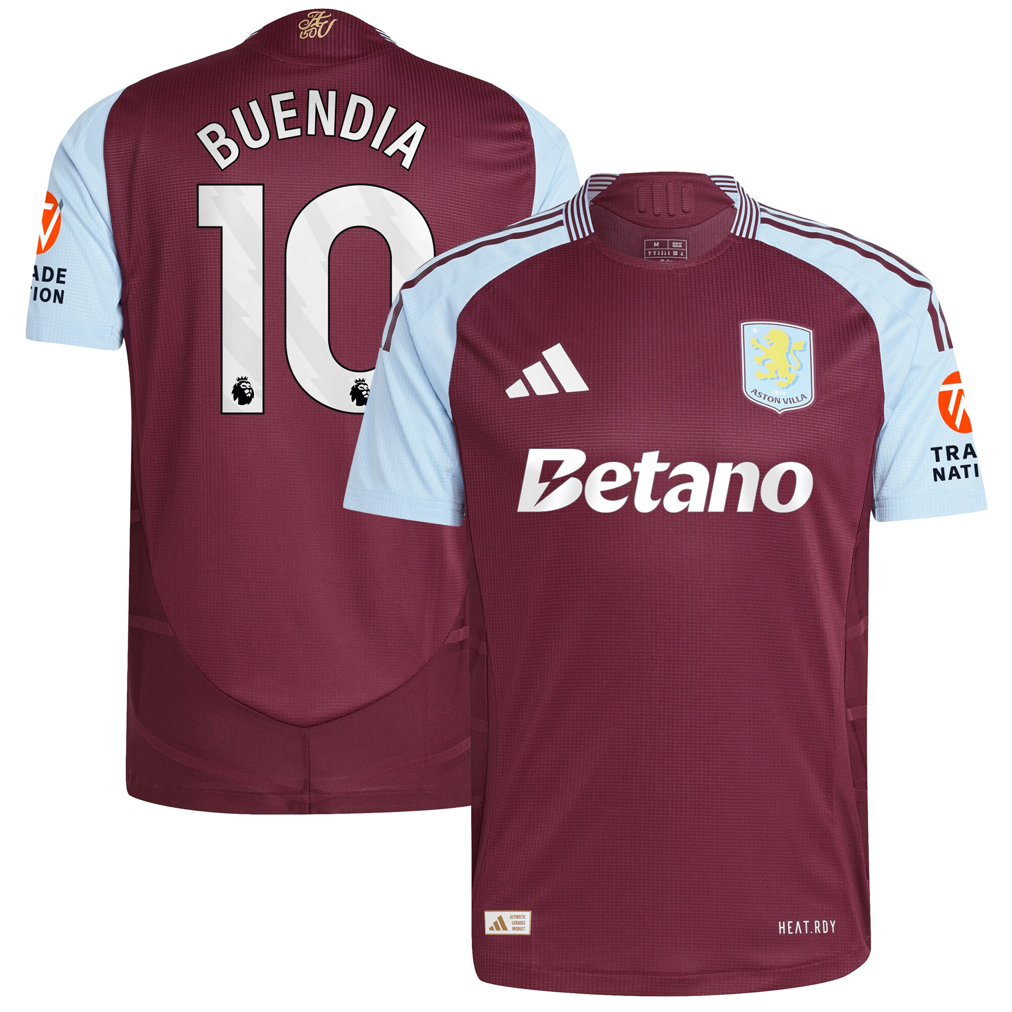 aston villa adidas home authentic shirt 2024-25 with buendia 10 printing Collection | Aston Villa Fan Shop