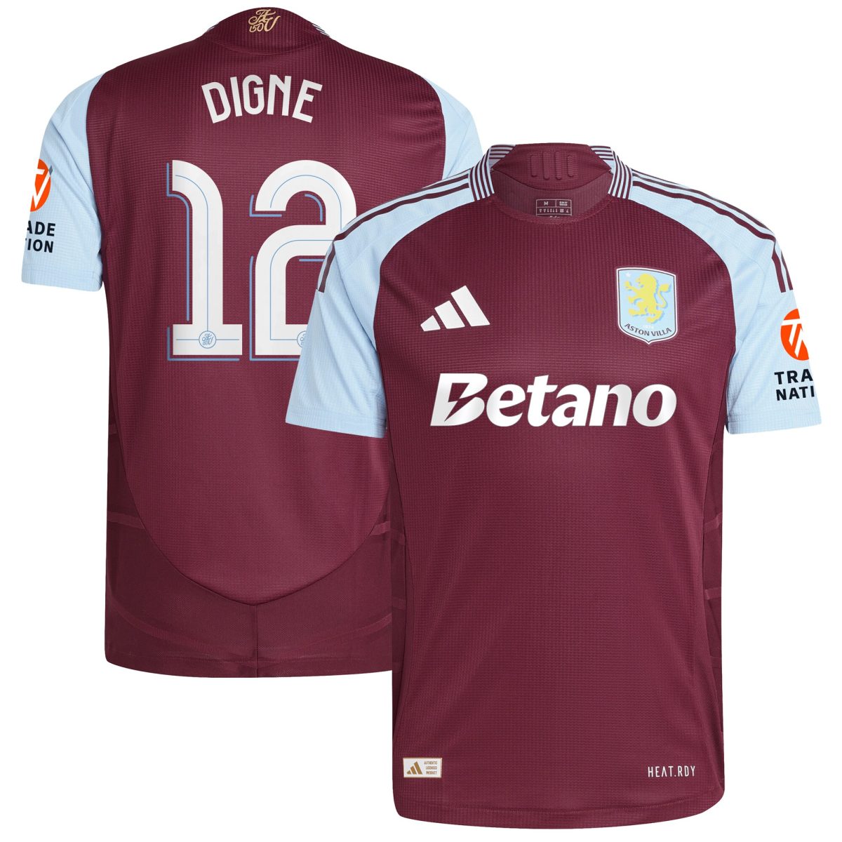 aston villa adidas home authentic shirt 2024-25 with digne 12 cup printing Collection | Aston Villa Fan Shop