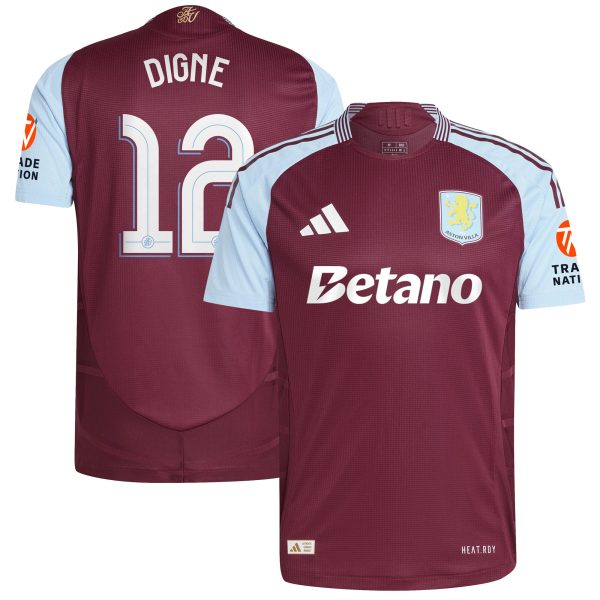 aston villa adidas home authentic shirt 2024-25 with digne 12 cup printing Collection | Aston Villa Fan Shop