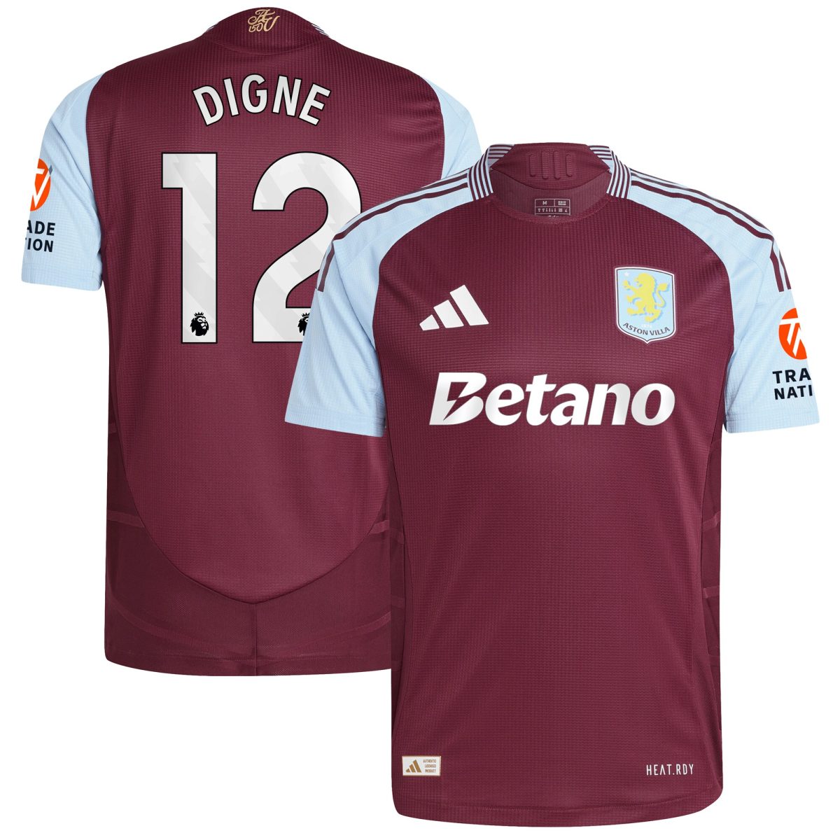 aston villa adidas home authentic shirt 2024-25 with digne 12 printing Collection | Aston Villa Fan Shop