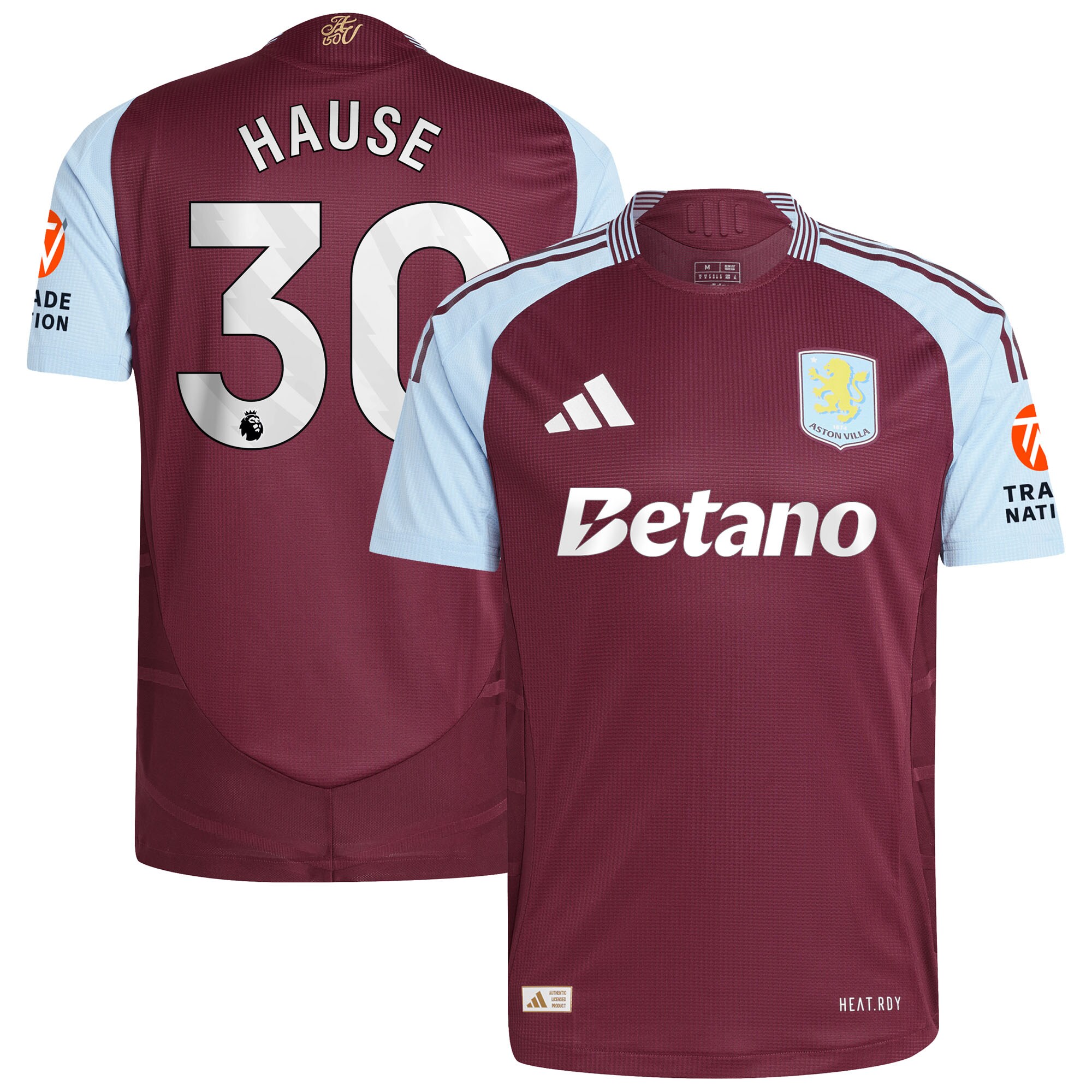 aston villa adidas home authentic shirt 2024-25 with hause 30 printing Collection | Aston Villa Fan Shop