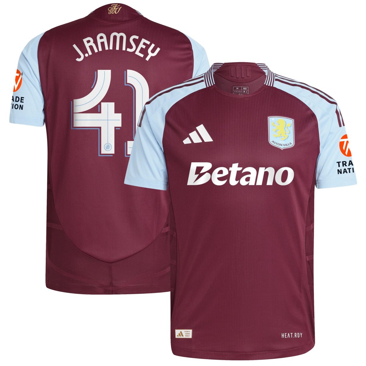 aston villa adidas home authentic shirt 2024-25 with j. ramsey 41 cup printing Collection | Aston Villa Fan Shop
