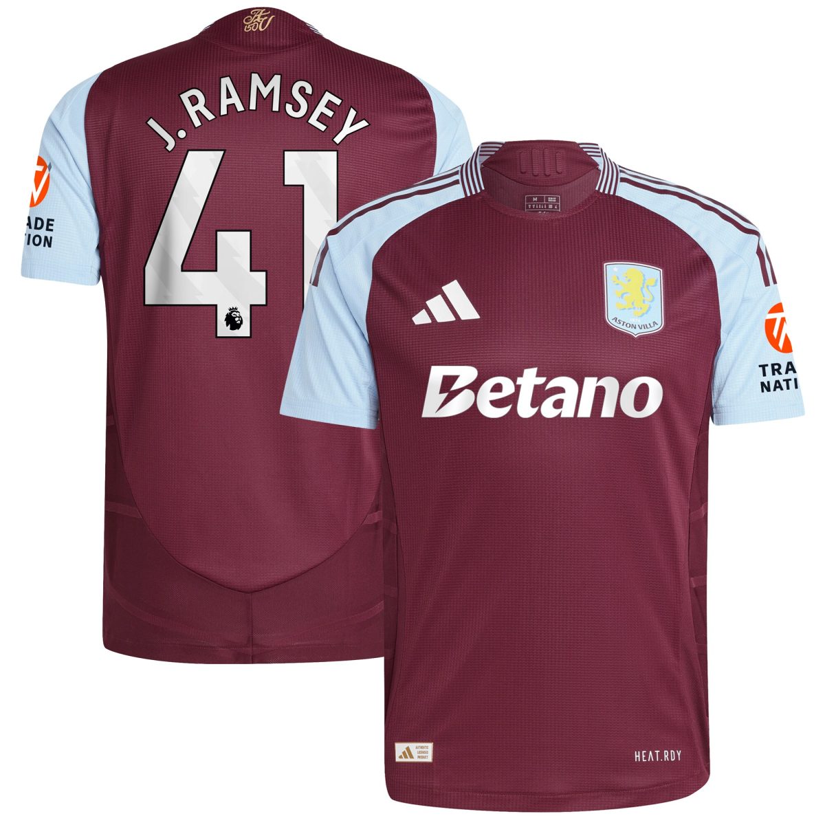 aston villa adidas home authentic shirt 2024-25 with j. ramsey 41 printing Collection | Aston Villa Fan Shop