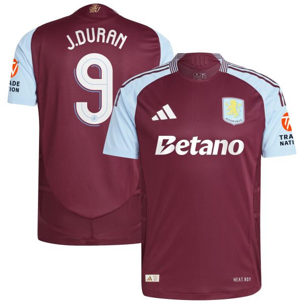 aston villa adidas home authentic shirt 2024-25 with j.duran 9 cup printing Collection | Aston Villa Fan Shop