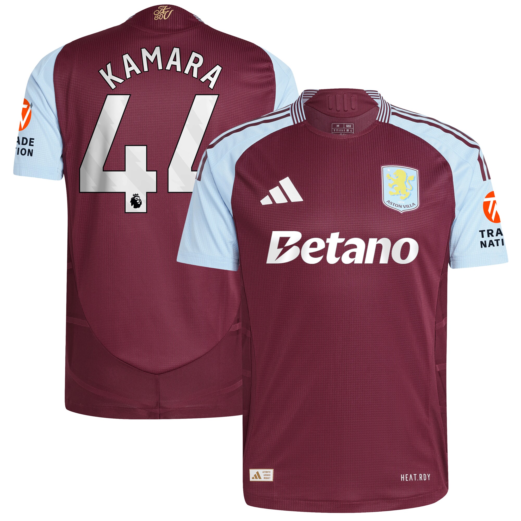 aston villa adidas home authentic shirt 2024-25 with kamara 44 printing Collection | Aston Villa Fan Shop