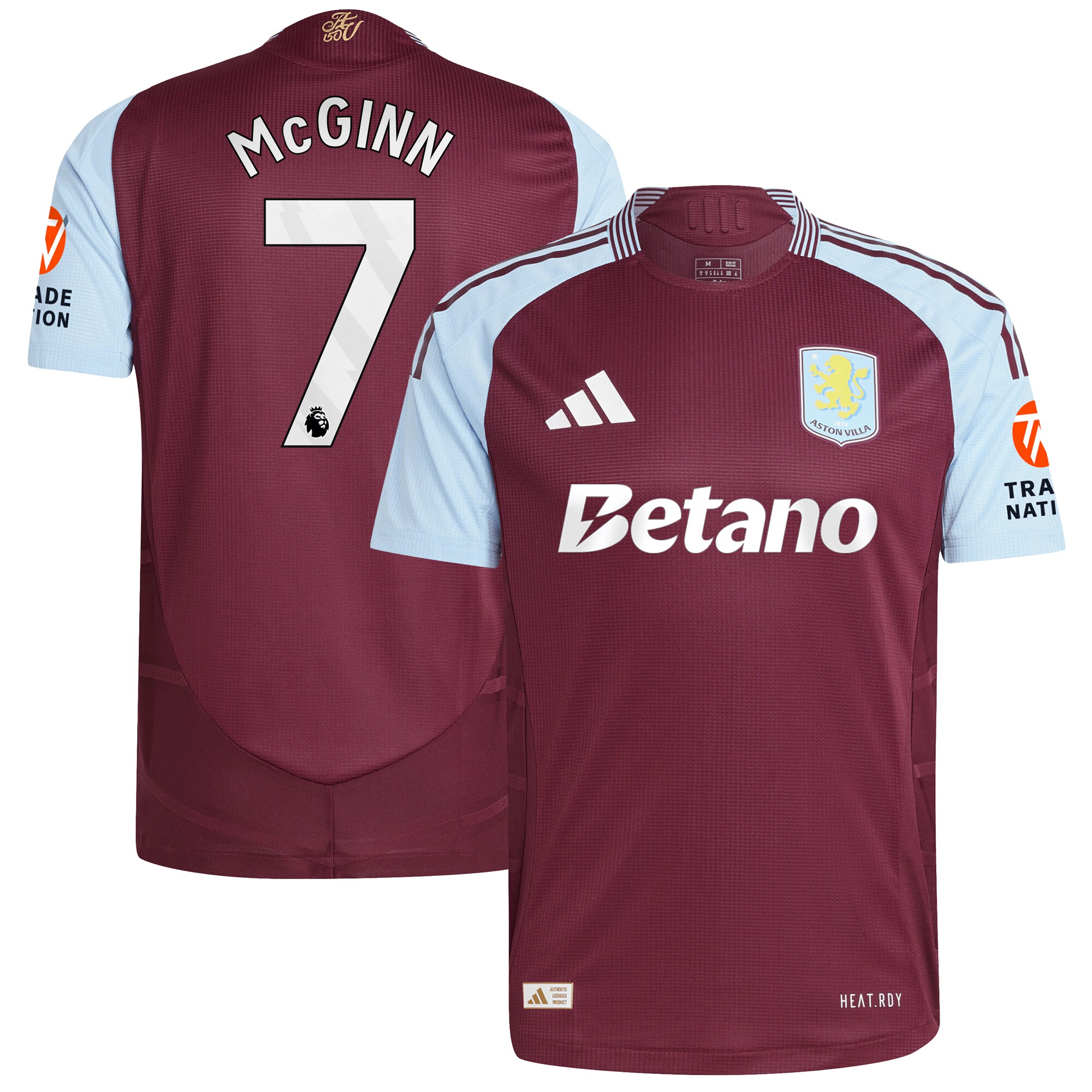 aston villa adidas home authentic shirt 2024-25 with mcginn 7 printing Collection | Aston Villa Fan Shop