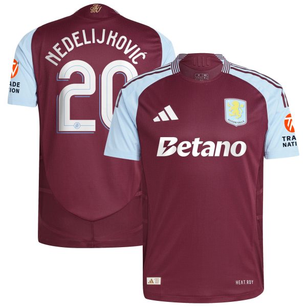 aston villa adidas home authentic shirt 2024-25 with nedeljković 20 cup printing Collection | Aston Villa Fan Shop