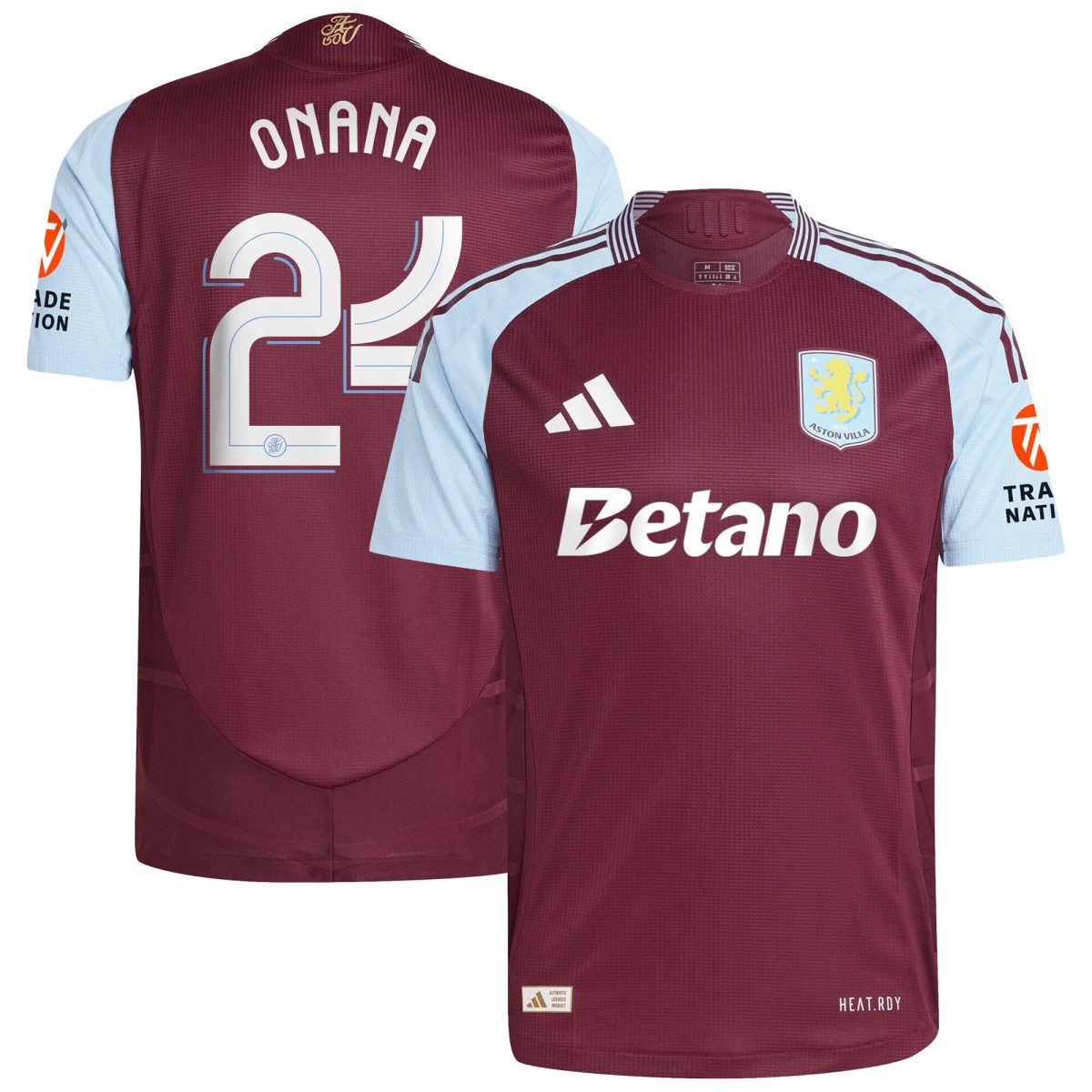 aston villa adidas home authentic shirt 2024-25 with onana 24 cup printing Collection | Aston Villa Fan Shop