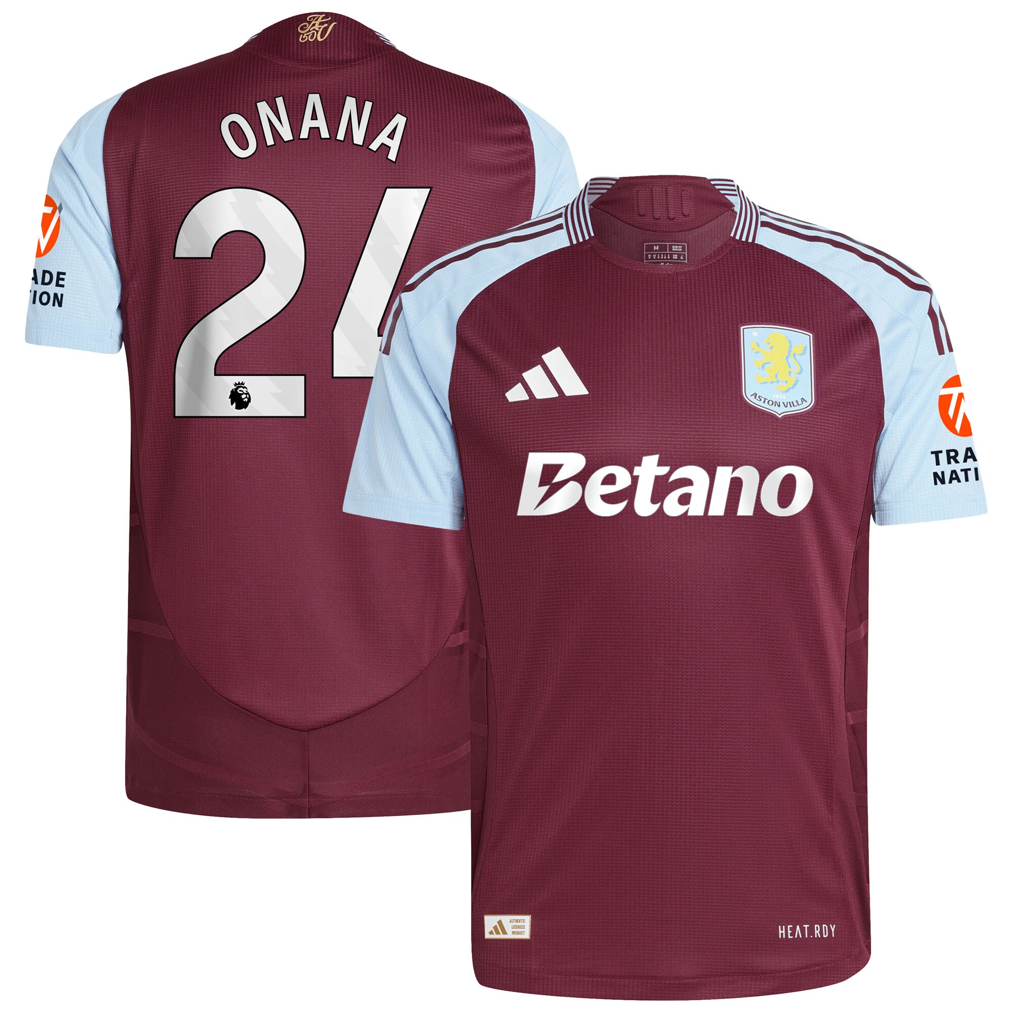 aston villa adidas home authentic shirt 2024-25 with onana 24 printing Collection | Aston Villa Fan Shop