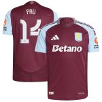 aston villa adidas home authentic shirt 2024-25 with pau 14 cup printing Collection | Aston Villa Fan Shop