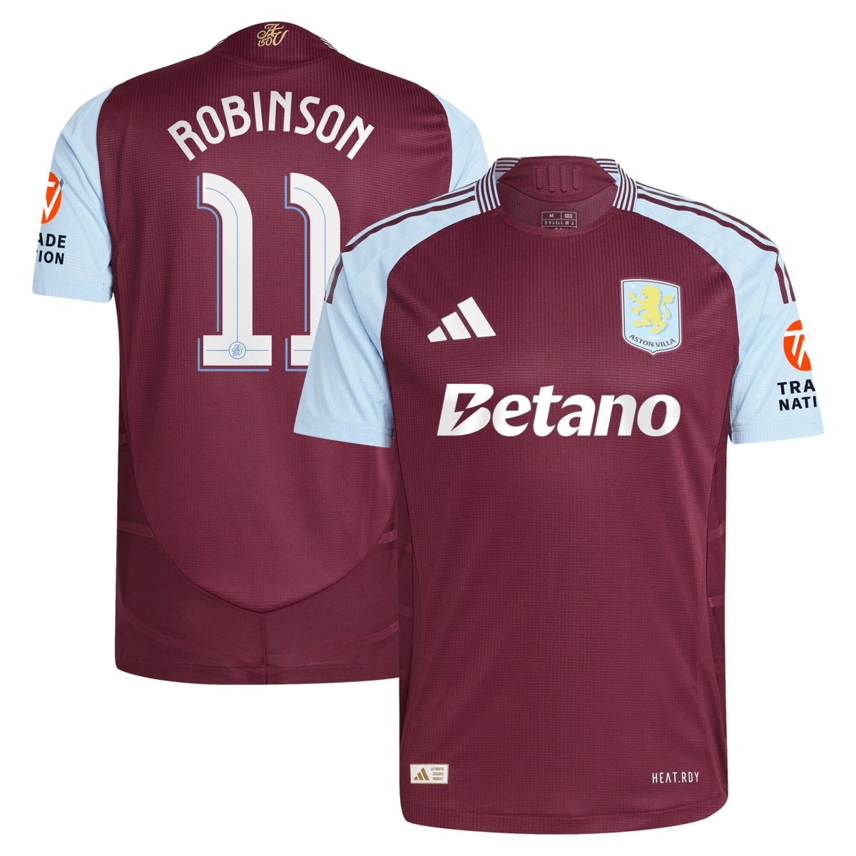 aston villa adidas home authentic shirt 2024-25 with robinson 11 cup printing Collection | Aston Villa Fan Shop