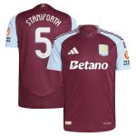 aston villa adidas home authentic shirt 2024-25 with staniforth 5 cup printing Collection | Aston Villa Fan Shop