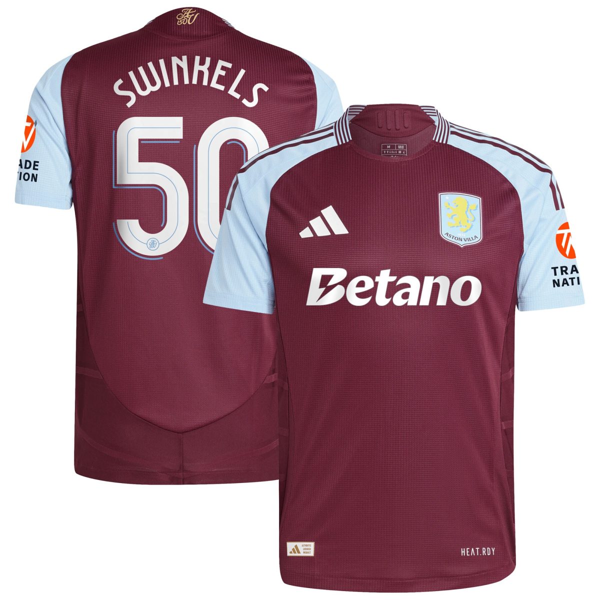aston villa adidas home authentic shirt 2024-25 with swinkels 50 cup printing Collection | Aston Villa Fan Shop