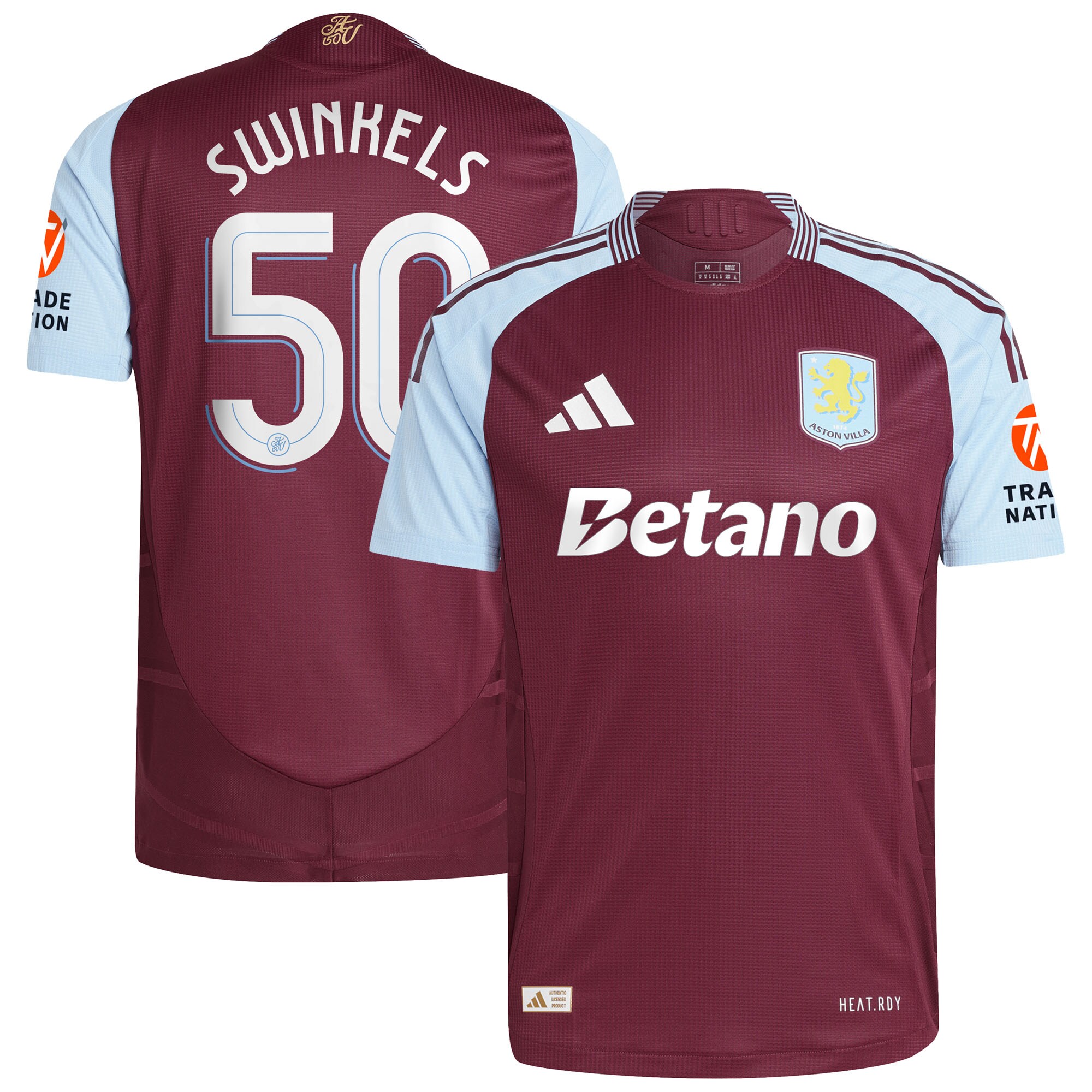 aston villa adidas home authentic shirt 2024-25 with swinkels 50 cup printing Collection | Aston Villa Fan Shop