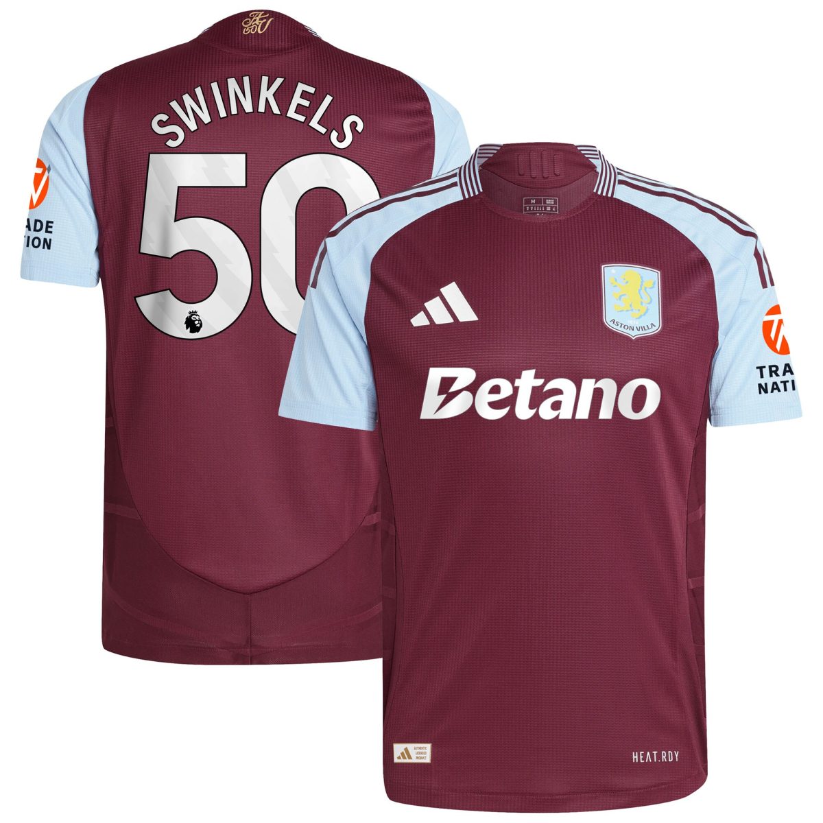 aston villa adidas home authentic shirt 2024-25 with swinkels 50 printing Collection | Aston Villa Fan Shop