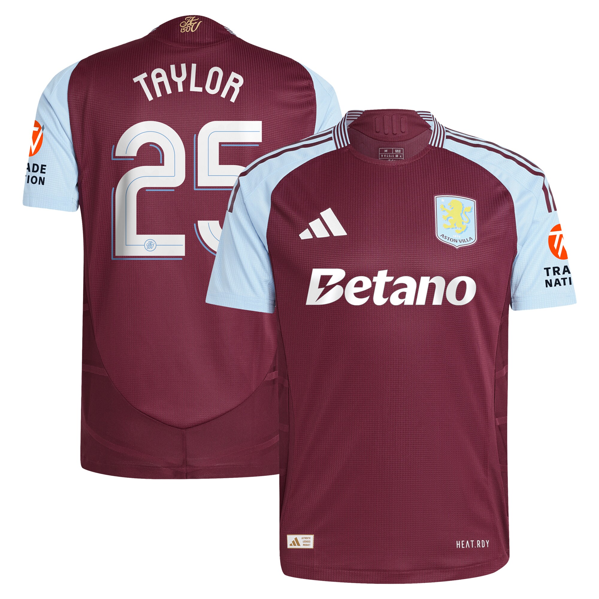aston villa adidas home authentic shirt 2024-25 with taylor 25 cup printing Collection | Aston Villa Fan Shop