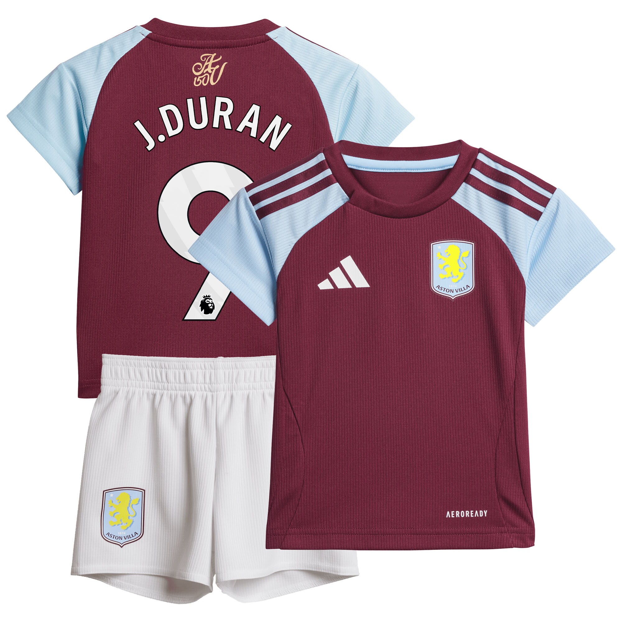 aston villa adidas home baby kit 2024-25 with j.duran 9 printing Collection | Aston Villa Fan Shop