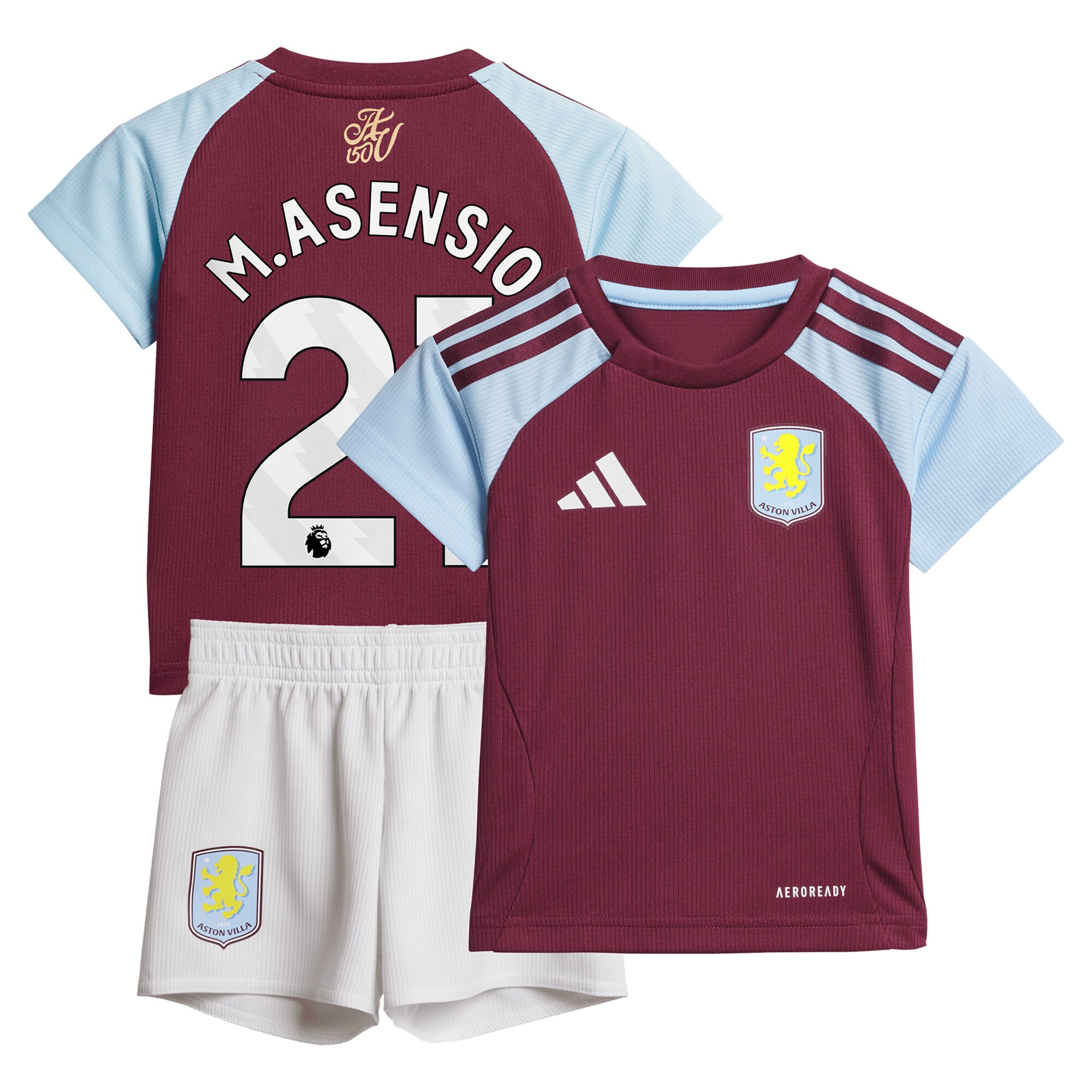 aston villa adidas home baby kit 2024-25 with m.asensio 21 printing Collection | Aston Villa Fan Shop