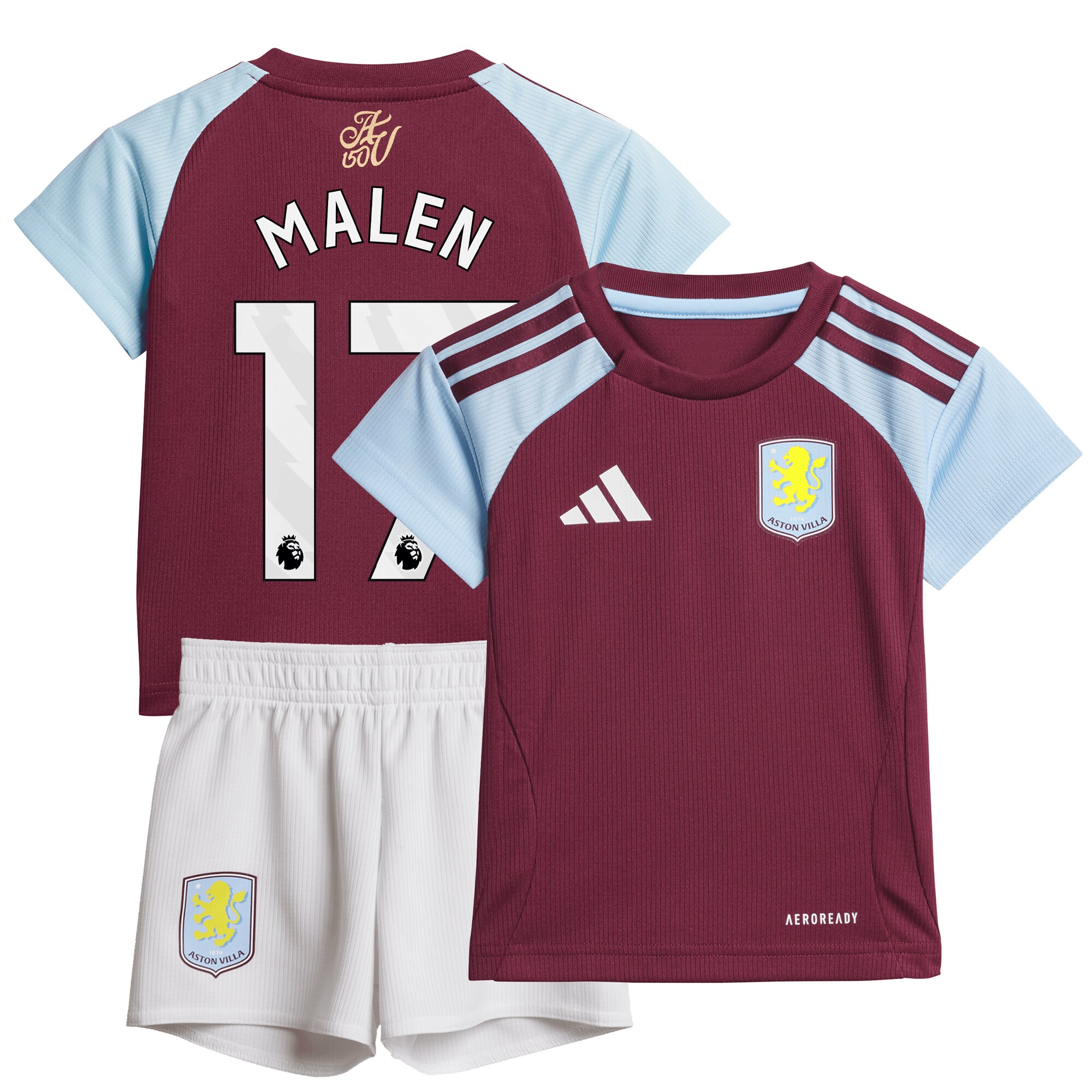 aston villa adidas home baby kit 2024-25 with malen 17 printing Collection | Aston Villa Fan Shop