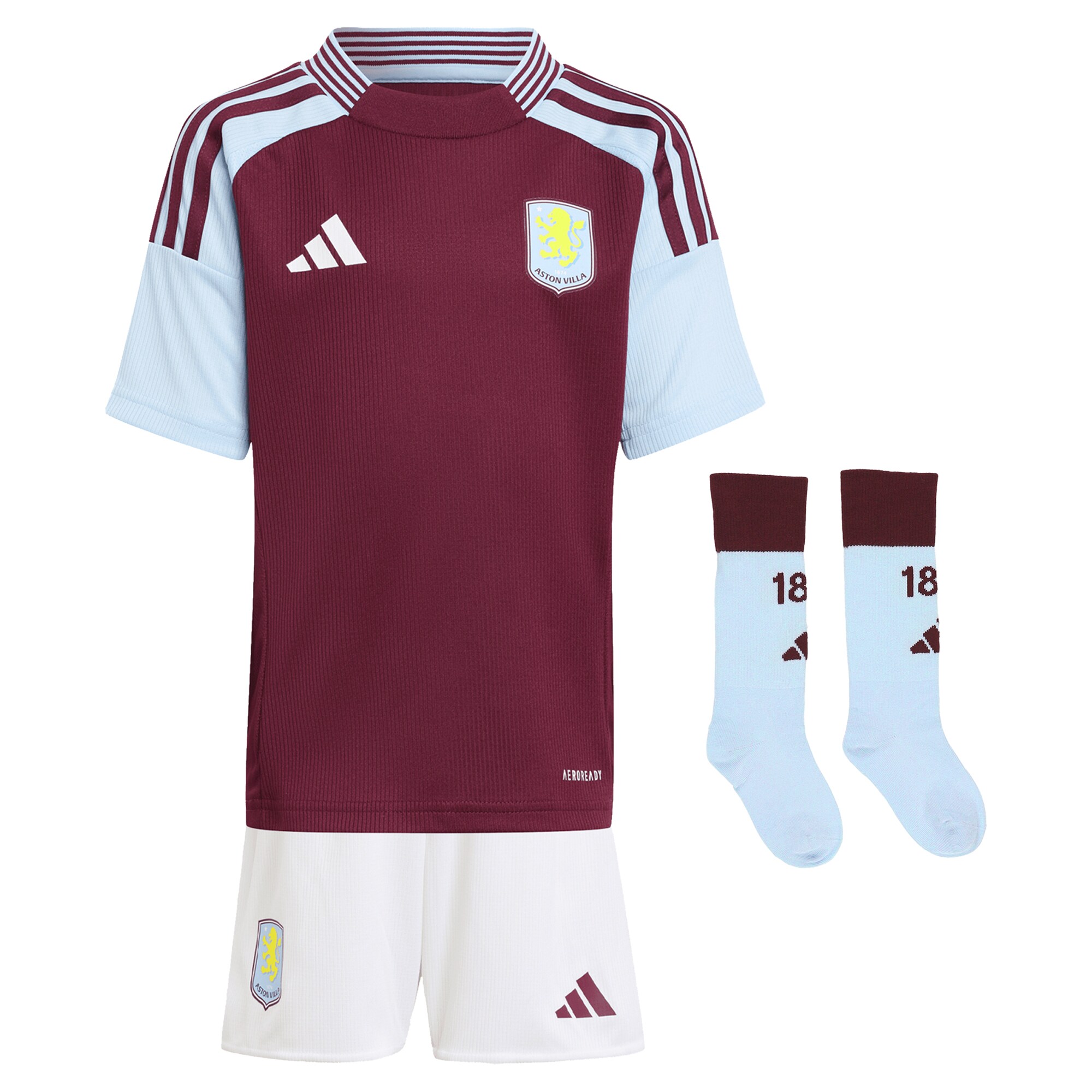 aston villa adidas home mini kit 2024-25 with a.garcía 16 printing Collection | Aston Villa Fan Shop
