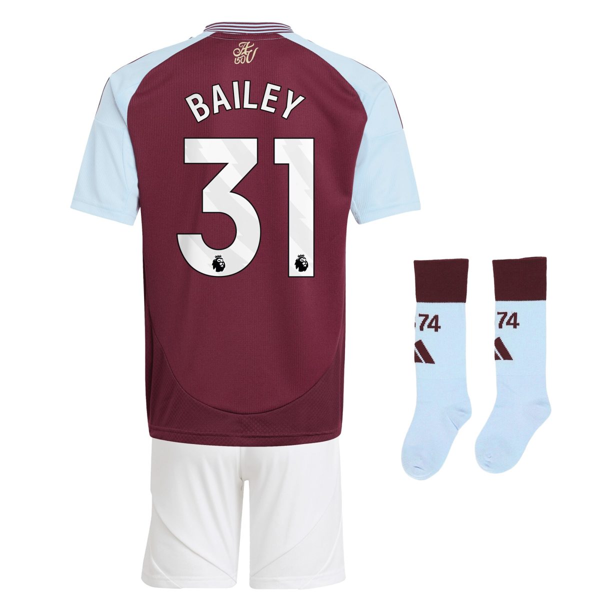 aston villa adidas home mini kit 2024-25 with bailey 31 printing Collection | Aston Villa Fan Shop