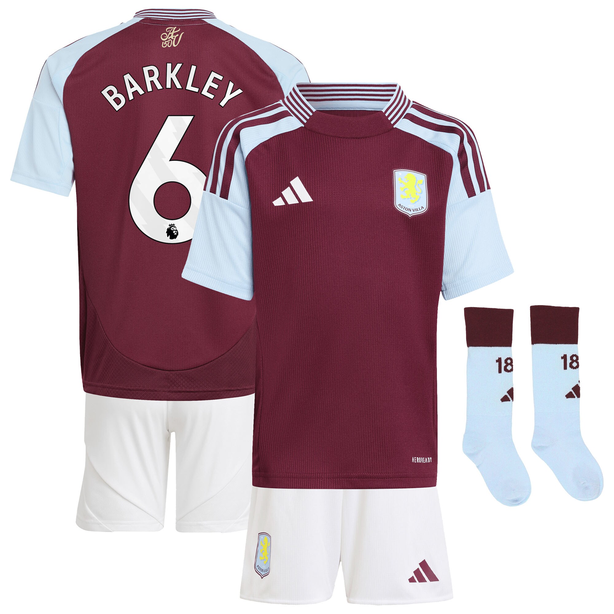 aston villa adidas home mini kit 2024-25 with barkley 6 printing Collection | Aston Villa Fan Shop